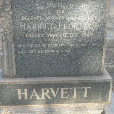 HARVETT Harriet Florence -1949