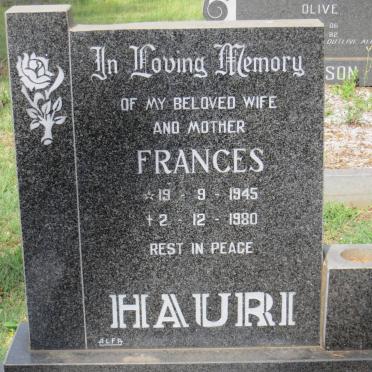 HAURI Frances 1945-1980