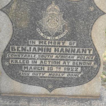 HANNANT Benjamin -1922