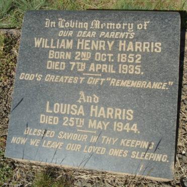 HARRIS William Henry 1852-1935 &amp; Louisa -1944