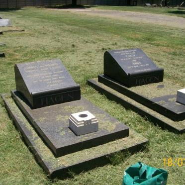 HAGEN Fred 1906-1977 &amp; Babs 1905-1983 :: HAGEN Adrian -19?8 &amp; Wendy -19??