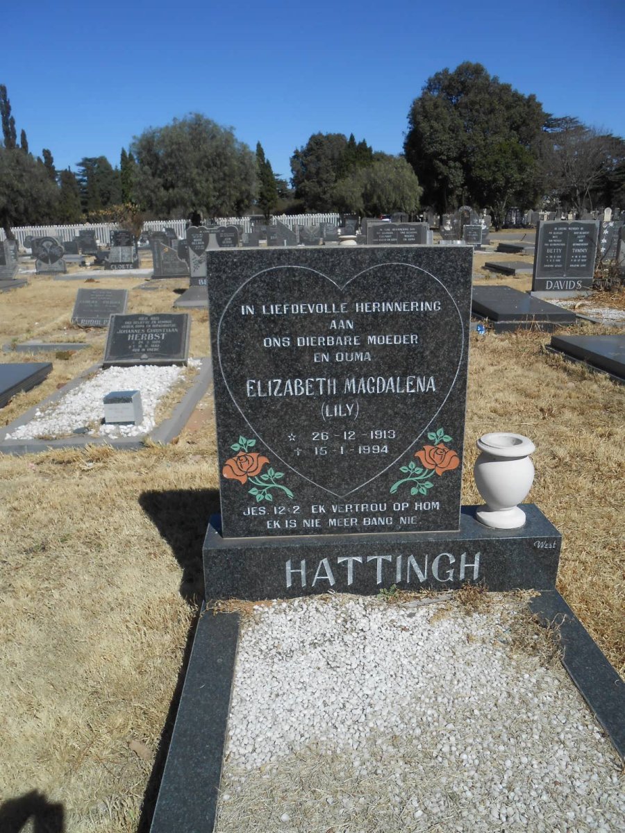 HATTINGH Elizabeth Magdalena 1913-1994