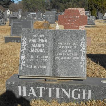 HATTINGH Philipina Maria Jacoba 1940-1995
