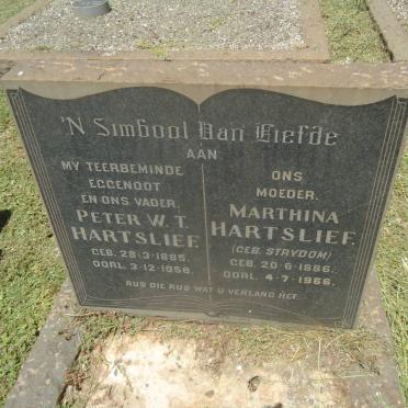 HARTSLIEF Pieter W.T. 1885-1958 &amp; Marthina STRYDOM 1886-1966
