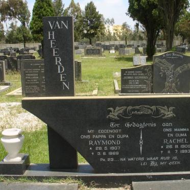 HEERDEN Raymond, van 1907-1969 &amp; Rachel 1905-1993