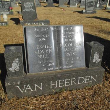 HEERDEN Lewies Alwyn, van 1931-2008 &amp; Nicolina Jacoba 193?-2007