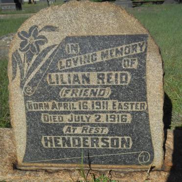 HENDERSON Lilian Reid 1911-1916