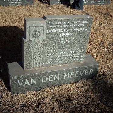 HEEVER Dorothea Susanna, van den 1930-1996
