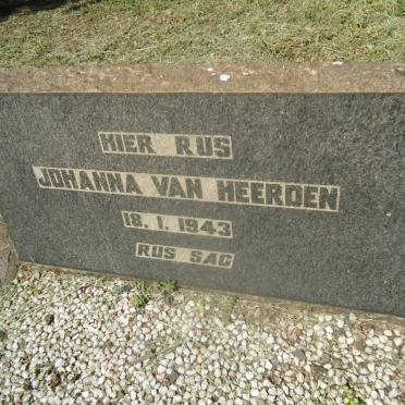 HEERDEN Johanna, van -1943