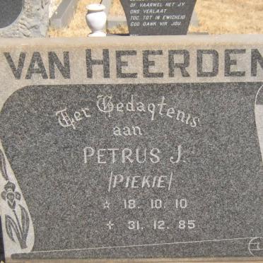 HEERDEN Petrus J., van 1910-1985