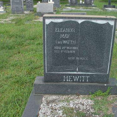 HEWITT Eleanor May nee WATTS 1903-1970