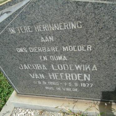 HEERDEN Jacoba Lodewika, van 1880-1977