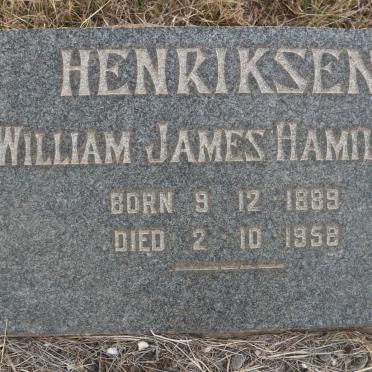 HENRIKSEN William James Hamilton 1889-1958
