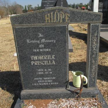 HLOPE Thokozile Priscilla 1928-1998