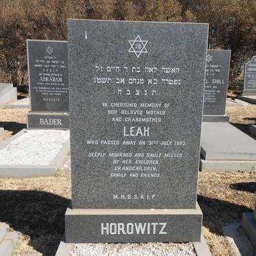 HOROWITZ Leah -1983