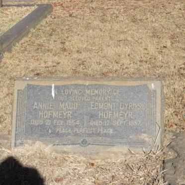HOFMEYR Egmont Cyrus -1957 &amp; Annie Maud -1954