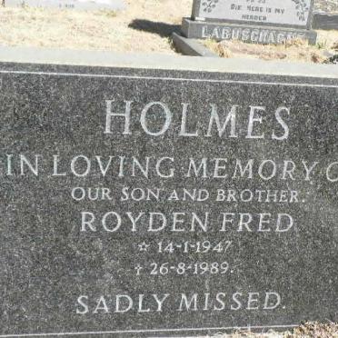 HOLMES Royden Fred 1947-1989