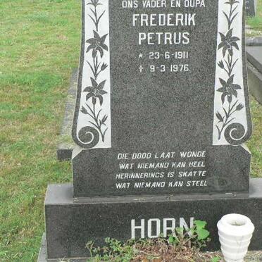 HORN Frederik Petrus 1911-1976