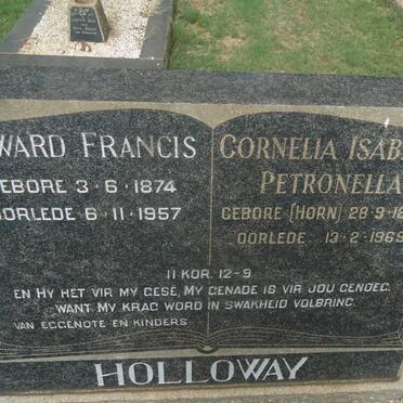 HOLLOWAY Edward Francis 1874-1957 &amp; Cornelia Isabella Petronella HORN 1892-1969
