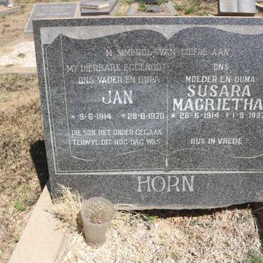 HORN Jan 1914-1970 &amp; Susara Magrietha 1914-1997
