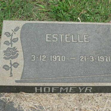 HOFMEYR Estelle 1970-1971