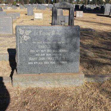 HOLT Harold -1957 &amp; Mary Ann WATT -1983