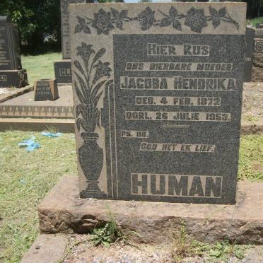 HUMAN Jacoba Hendrika 1872-1953