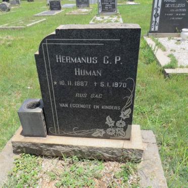 HUMAN Hermanus C.P. 1887-1970