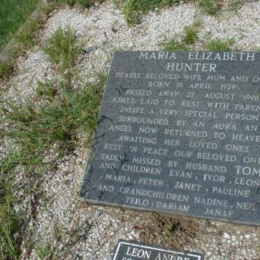HUNTER Maria Elizabeth 1929-1998