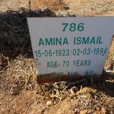 ISMAIL Amina 1923-1994