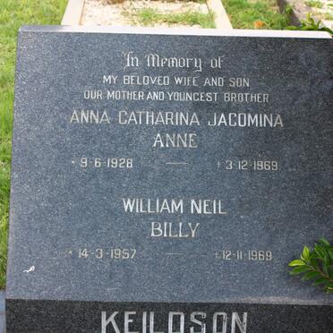 KEILDSON Anna Catharina Jacomina 1928-1969 :: KEILDSON William Niel 1957-1969