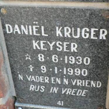 KEYSER Daniel Kruger 1930-1990