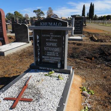 KHUMALO Sophie Sithando 1939-2008