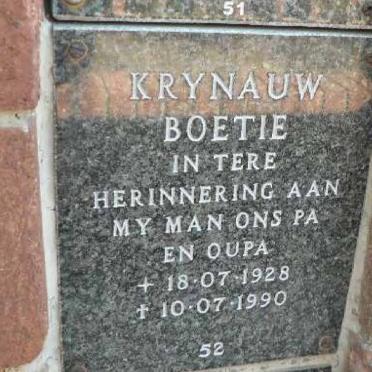 KRYNAUW Boetie 1928-1990