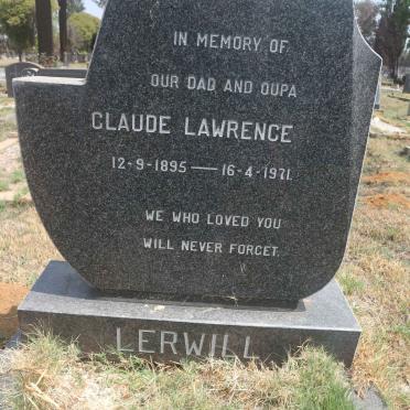 LERWILL Claude Lawrence 1895-1971