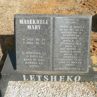 LETSHEKO Masekhele Mary 1932-2001