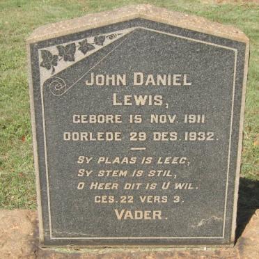 LEWIS John Daniel 1911-1932