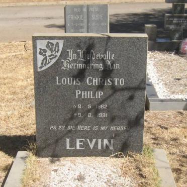LEVIN Louis Christo Philip 1962-1991