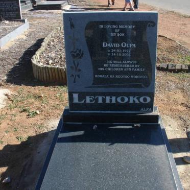 LETHOKO David Oupa 1977-2008