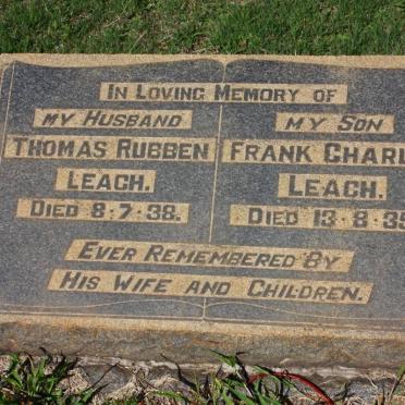 LEACH Thomas Rubben -1938 :: LEACH Frank Charles -1935