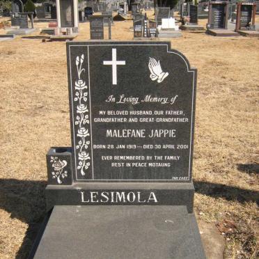 LESIMOLA Malefane Jappie 1919-2001