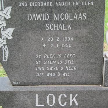 LOCK Dawid Nicolaas Schalk 1904-1990