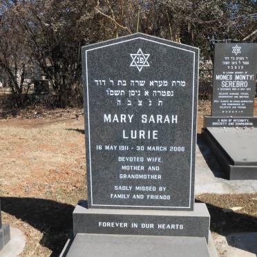 LURIE Mary Sarah 1911-2006