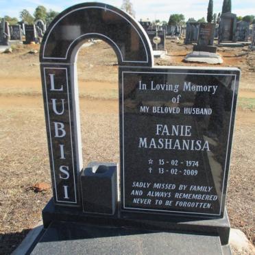 LUBISI Fanie Mashanisa 1974-2009