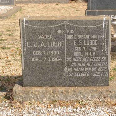 LUBBE C.J.A. 1890-1964 &amp; E.S. 1979-1961