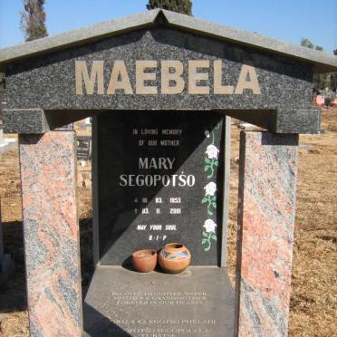 MAEBELA Mary Segopotso 1953-2001