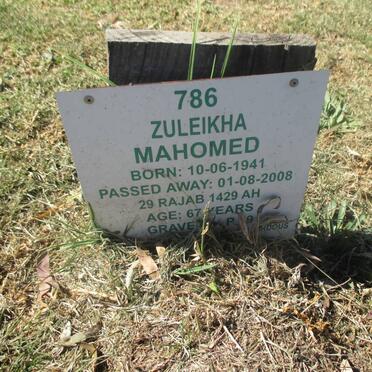 MAHOMED Zuleikha 1941 - 2008