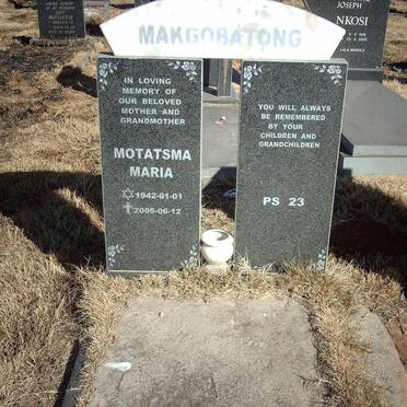 MAKGOBATONG Motatsma Maria 1942-2005