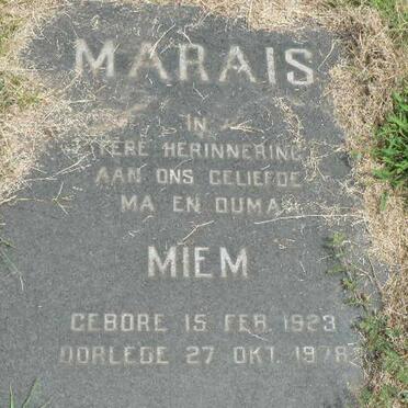 MARAIS Miem 1923-1978