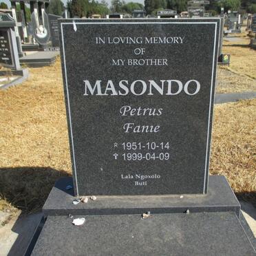 MASONDO Petrus Fanie 1951-1999
